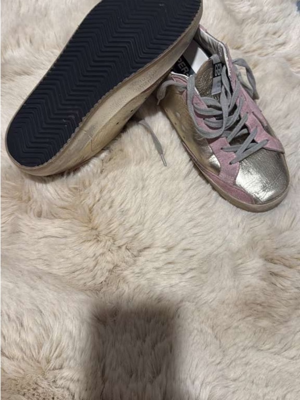 Golden Goose Pink & Metallic Women's Sneakers - Picture 2 of 2